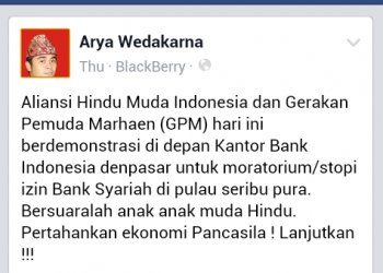 Tokoh Bali Ini Tolak Bank Syariah Masuk Bali